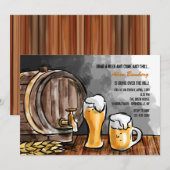 Invitation Fût de Bière (Devant / Derrière)
