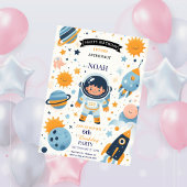 Invitation Futur anniversaire d'astronaute spatial