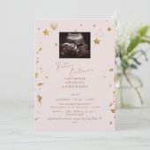 Invitation Futur Baby shower Ballerina Ultrasound (Debout devant)