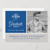 Invitation Futur diplômé de l'État de l'Indiana (Devant / Derrière)