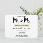 Invitation Futur Groupe d'engagement photo personnalisé M. et (Debout devant)
