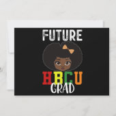 Invitation Futur HBCU Grad Girl Graduation Black College (Devant)