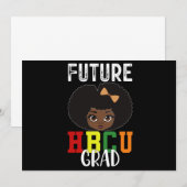 Invitation Futur HBCU Grad Girl Graduation Black College (Devant / Derrière)