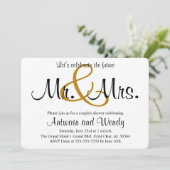 Invitation Futur M. et la partie d'engagement de Mme (Debout devant)