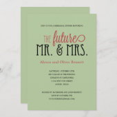 Invitation Futur M. et Mme Rehearsal Dîner/Wedding shower (Devant / Derrière)