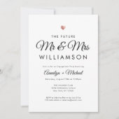 Invitation Futur M. et Mme Rose Gold Engagement Party (Devant)