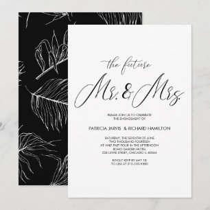Invitation Futur M. et Mme. Texte chic pour fête de fiançaill