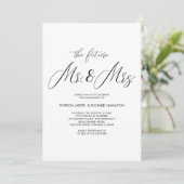 Invitation Futur M & Mme Engagement Party Script chic (Debout devant)