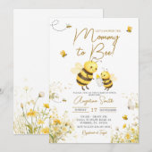 Invitation Futur Maman Abeille à Bébé Abeille Shower (Devant / Derrière)