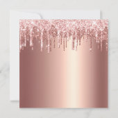 Invitation Futur maman d'une Baby Shower Moderne avec Rose Go (Dos)