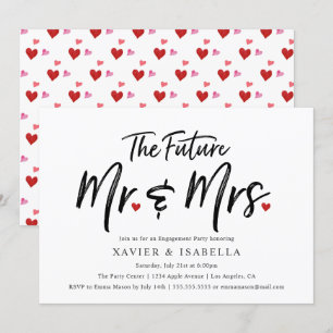 Invitation Futur manuscrit M. & Mme Engagement Party