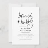 Invitation Futur Mme. | Black & White Brunch & Bubbly Photo (Devant)