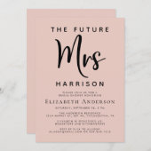 Invitation Futur Mme Blush Fête des mariées rose (Devant / Derrière)