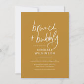 Invitation Futur Mme. | Boho Mustard Bridal & Brunch Bubbly (Devant)