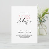 Invitation Futur Mme Simple Moderne Douche nuptiale Invitatio (Debout devant)