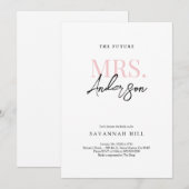 Invitation Futur Mme Simple Moderne Douche nuptiale Invitatio (Devant / Derrière)