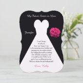 Invitation Futur Soeur du droit Bridesmaid Poem Request Gown (Debout devant)