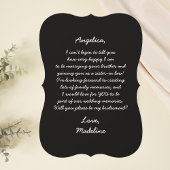 Invitation Futur soeur en droit Bridesmaid Red Roses