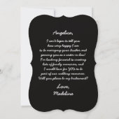 Invitation Futur soeur en droit Bridesmaid Red Roses (Dos)