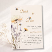 Invitation Future mariée bouquet de fleurs sauvages shower de