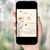 Invitation Future mariée bouquet de fleurs sauvages shower de