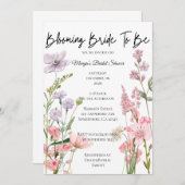 Invitation Future Mariée en Fleur (Devant / Derrière)