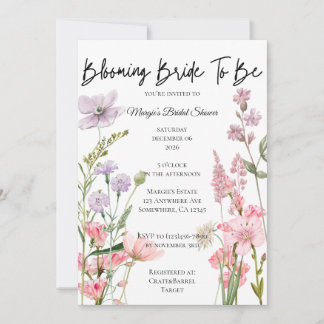 Invitation Future mariée en fleurs