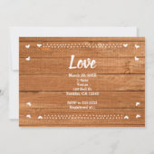 Invitation FUTURE MRS. Bois de chêne Fête des mariées rustiqu (Dos)