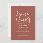 Invitation Future Mrs | Brunch de mariage Terracotta Bubbly P (Devant)