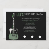Invitation future Rocker Baby shower Grey (Devant)
