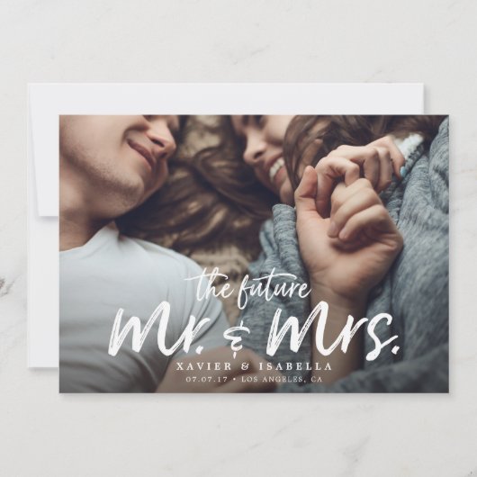 Invitation Futurs M. et Mme Engagement Save The Date (Devant)