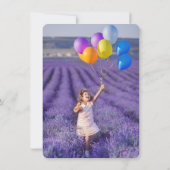 Invitation Fuzzy Colorful mignon Dots Enfants Fille Anniversa (Dos)