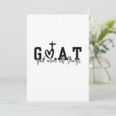 Invitation G.O.A.T Dieu au-dessus de toutes choses chrétienne (Debout devant)