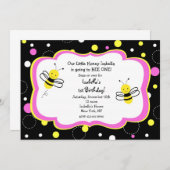 Invitation Gaffez le rose d'invitations de fête (Devant / Derrière)