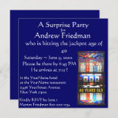 Invitation Gagnant de fête d'anniversaire de machine à sous (Devant / Derrière)