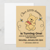 Invitation Gagnez l'invitation Pooh 1er anniversaire (Devant / Derrière)