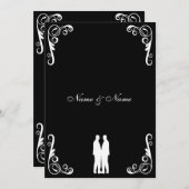 Invitation gai de mariage - deux mariés (Devant / Derrière)