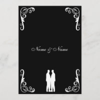 Invitation gai de mariage - deux mariés
