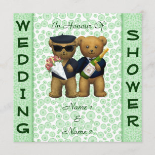 Invitation gaie de nounours d'Apple de wedding