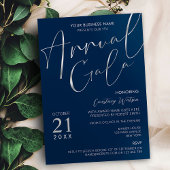 Invitation Gala annuel de l'Elegant Navy & Silver Business Pa