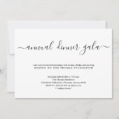 Invitation Gala annuel du dîner (Devant)