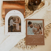 Invitation GALA Boho Terracotta Arch Joyeux et lumineux Noël