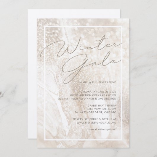 Invitation Gala Champagne d'hiver (Devant / Derrière)