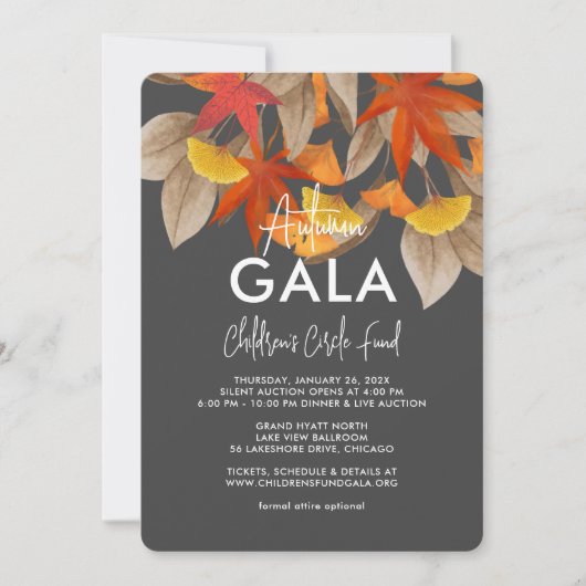 Invitation Gala d'automne (Devant)