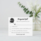 Invitation Gala de collecte de fonds de bal mascarade noir et (Debout devant)