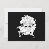 Invitation Gala de collecte de fonds de bal mascarade noir et (Dos)