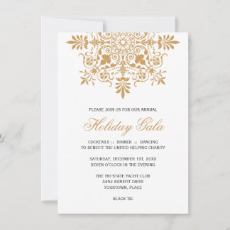 Invitation Gala de Fêtes Ornementales Baroque Ambre