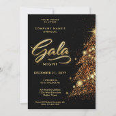 Invitation Gala de Gala de Gala Noir et Or (Devant)