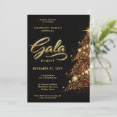Invitation Gala de Gala de Gala Noir et Or (Debout devant)