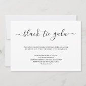 Invitation Gala de la Cravate noire (Devant)